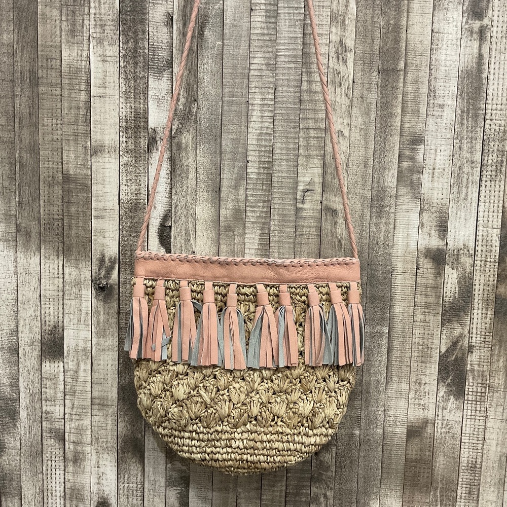 CLEOBELLA RAFIA  AND LEATHER CROSSBODY /SHOULDER BAG BRAND NEW